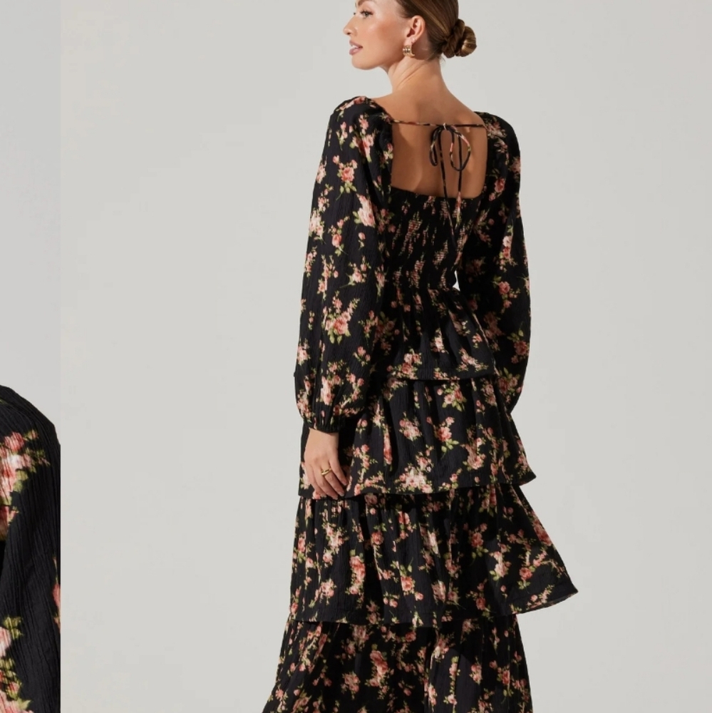 Floral Black Dress - Picture 3 of 7